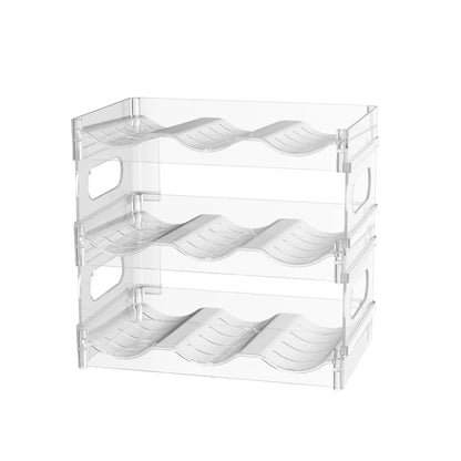 Transparent Stackable Water-Bottle Storage Rack