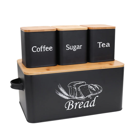Bread Storage Box with Bamboo Lid