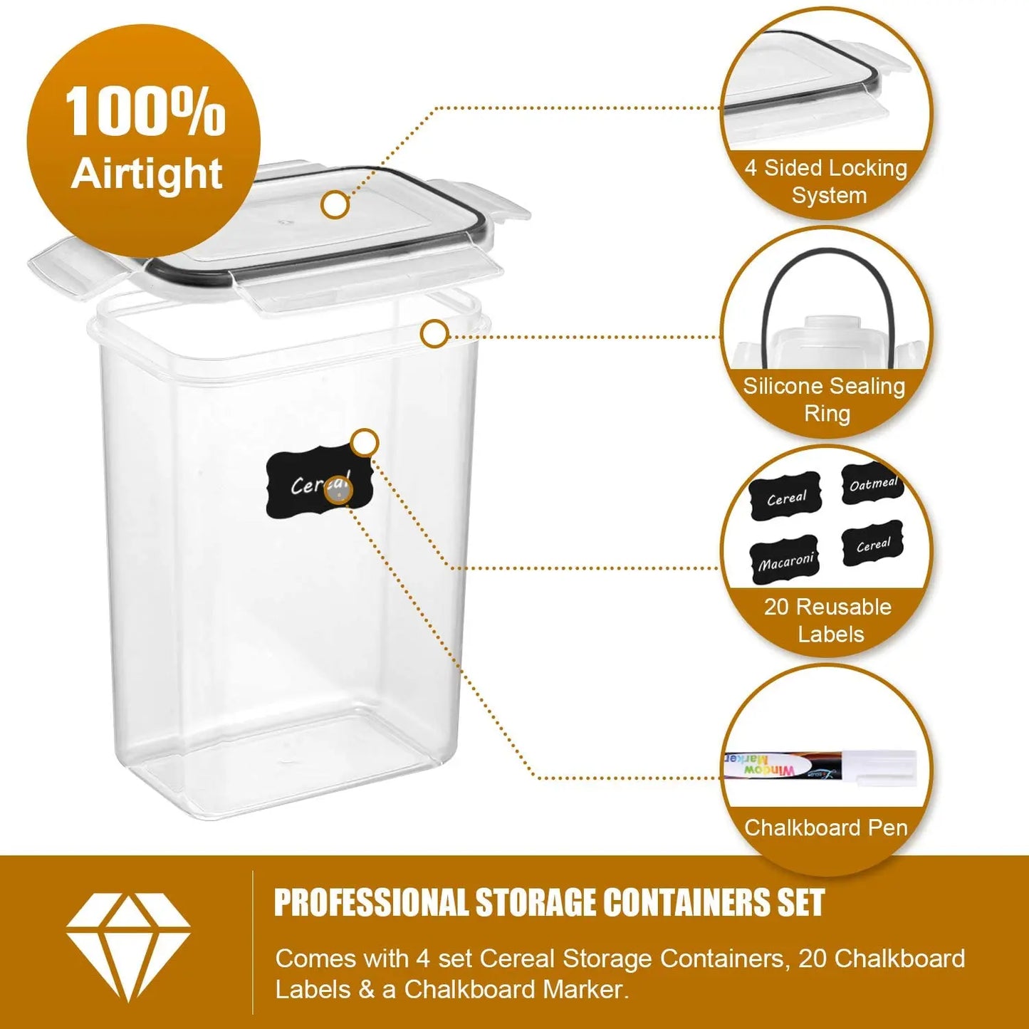7-Piece Airtight Food Container Set