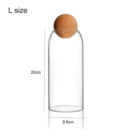 Glass Storage Jar with Wooden Lid