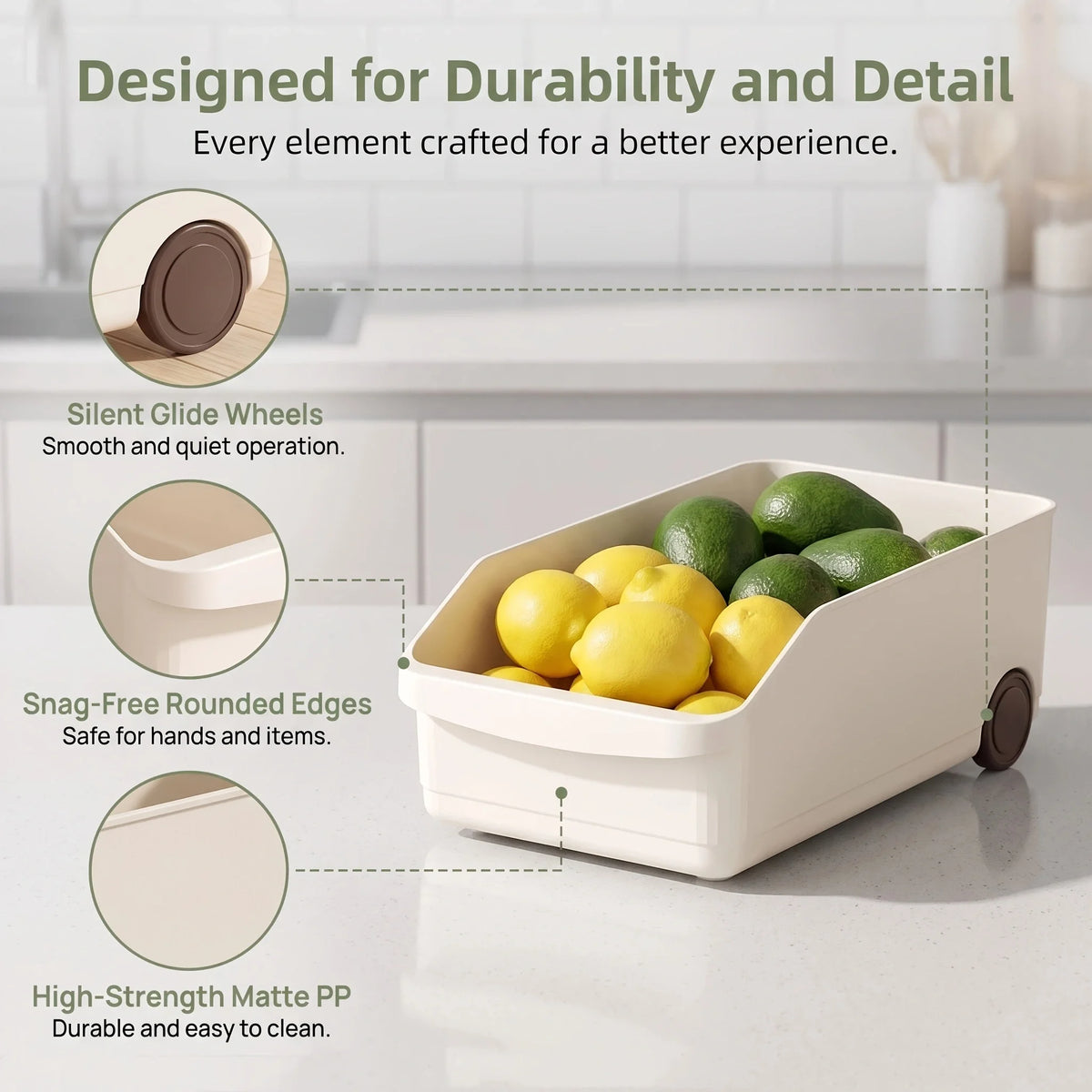 Roll-Out Storage Bins with Wheels