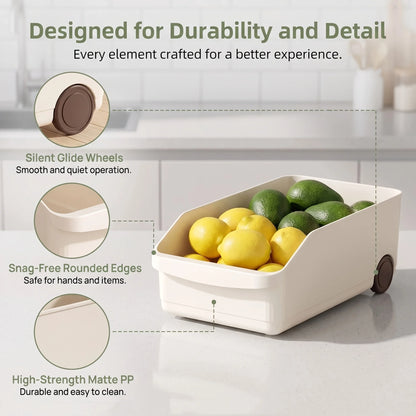 Roll-Out Storage Bins with Wheels