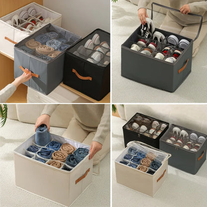 Fabric Shoe Organizer with Cover