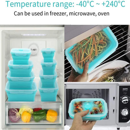 4-Piece Collapsible Silicone Food Containers