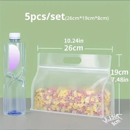 5-Piece Reusable Food Storage Bags