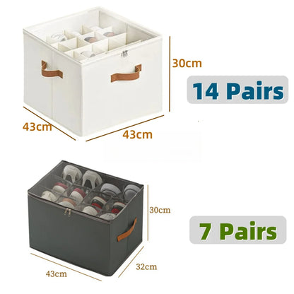 Fabric Shoe Organizer with Cover