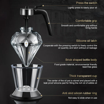 Diamond Glass Honey Dispenser