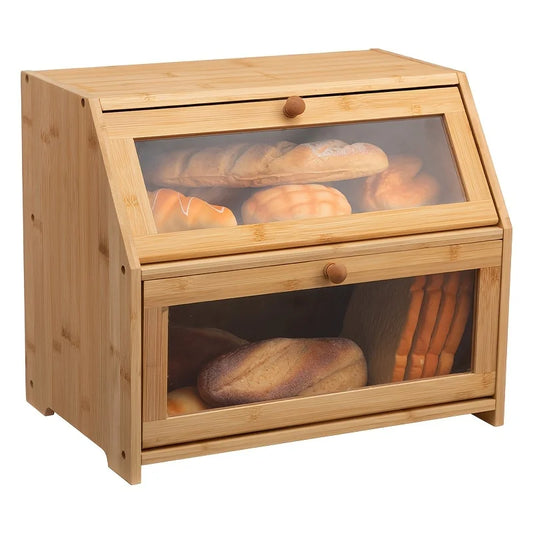 Magnetic Bamboo Bread Box