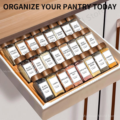 Glass Spice Jars Set