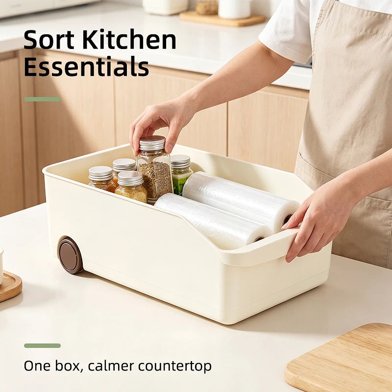 Roll-Out Storage Bins with Wheels