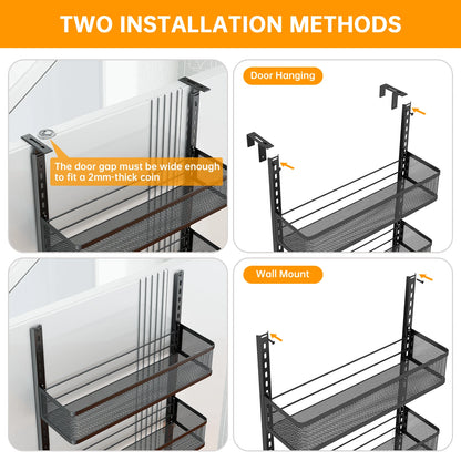 Over-the-Door Multi-Layer Bag and Hat Storage Rack
