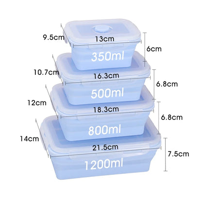 Collapsible Silicone Lunch Box Set