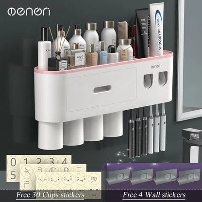 Magnetic Toothbrush & Toothpaste Holder