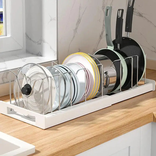 Expandable Pot & Pan Organizer Rack