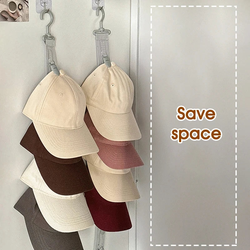 Vertical Hat Storage Hanger with 4/8 Clips