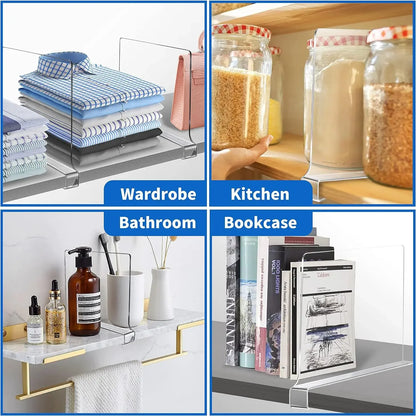Transparent Closet Shelf Dividers
