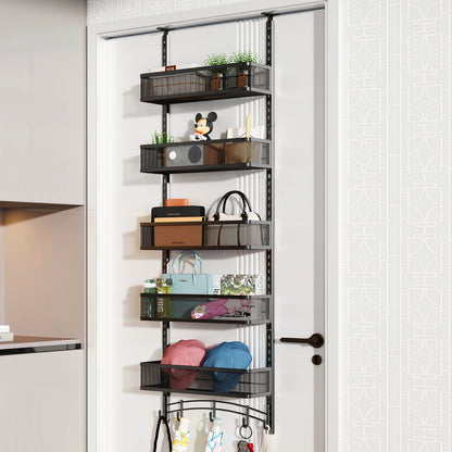 Over-the-Door Multi-Layer Bag and Hat Storage Rack