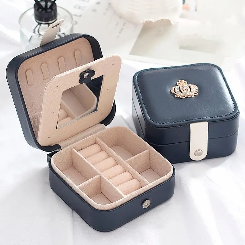 Double Layer Leather Jewelry Box