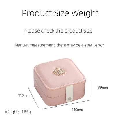 Double Layer Leather Jewelry Box