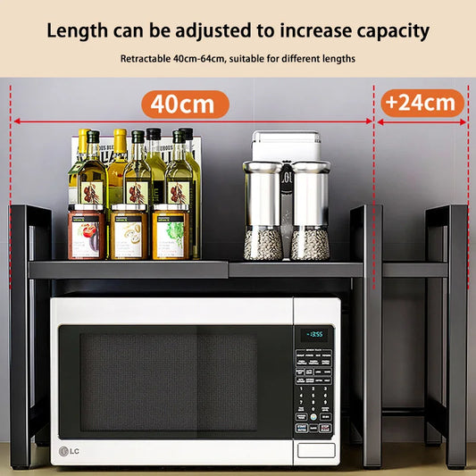 Retractable Multi-Layer Kitchen Shelf