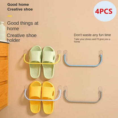 Wall-Mounted Shoe and Towel Rack