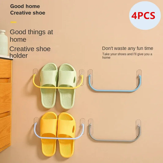Wall-Mounted Shoe and Towel Rack