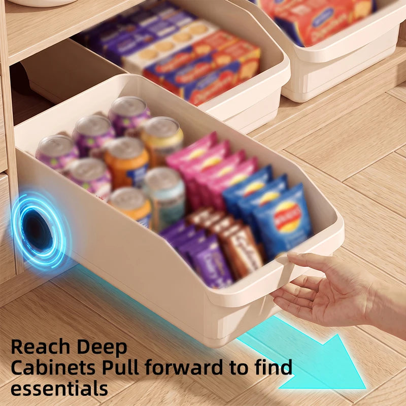 Roll-Out Storage Bins with Wheels