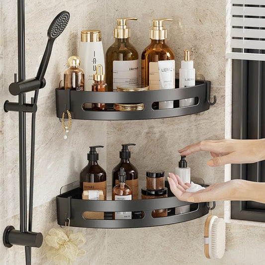 No-Punch Bathroom Shelf