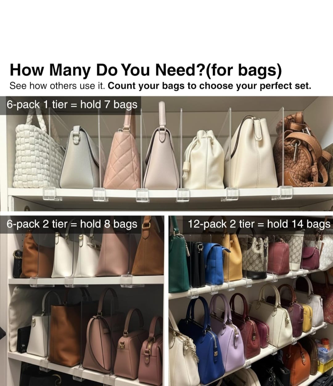 Transparent Closet Shelf Dividers